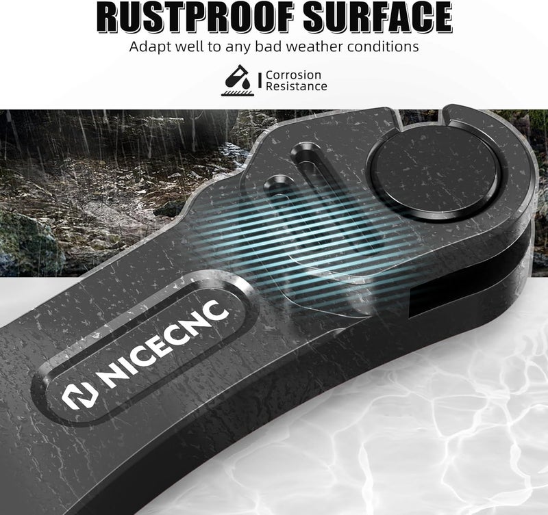 NICECNC Clutch Puller Cable Arm Billet Aluminum Compatible with Yamaha Raptor 700 2006-2026, Raptor 700R 2011-2026 Black - Image 3